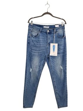 Blue Savvy Distressed Skinny Jeans Size 15/32 NWT